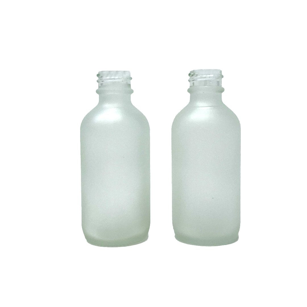 60ml (2oz) Frosted Glass Boston Round - Oil Life Canada - Canada's Best Essential Oil Supplies