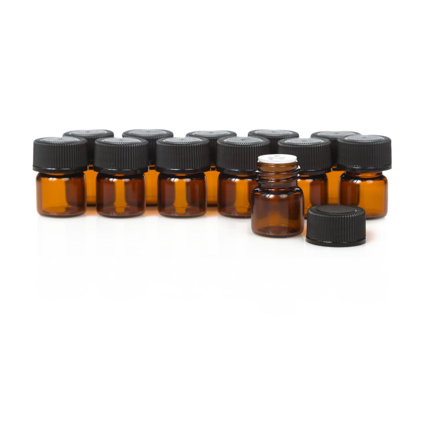 1/4 Dram Amber Glass Sample Vials (50 pack) - Oil Life Canada - Canada's Best Essential Oil Supplies