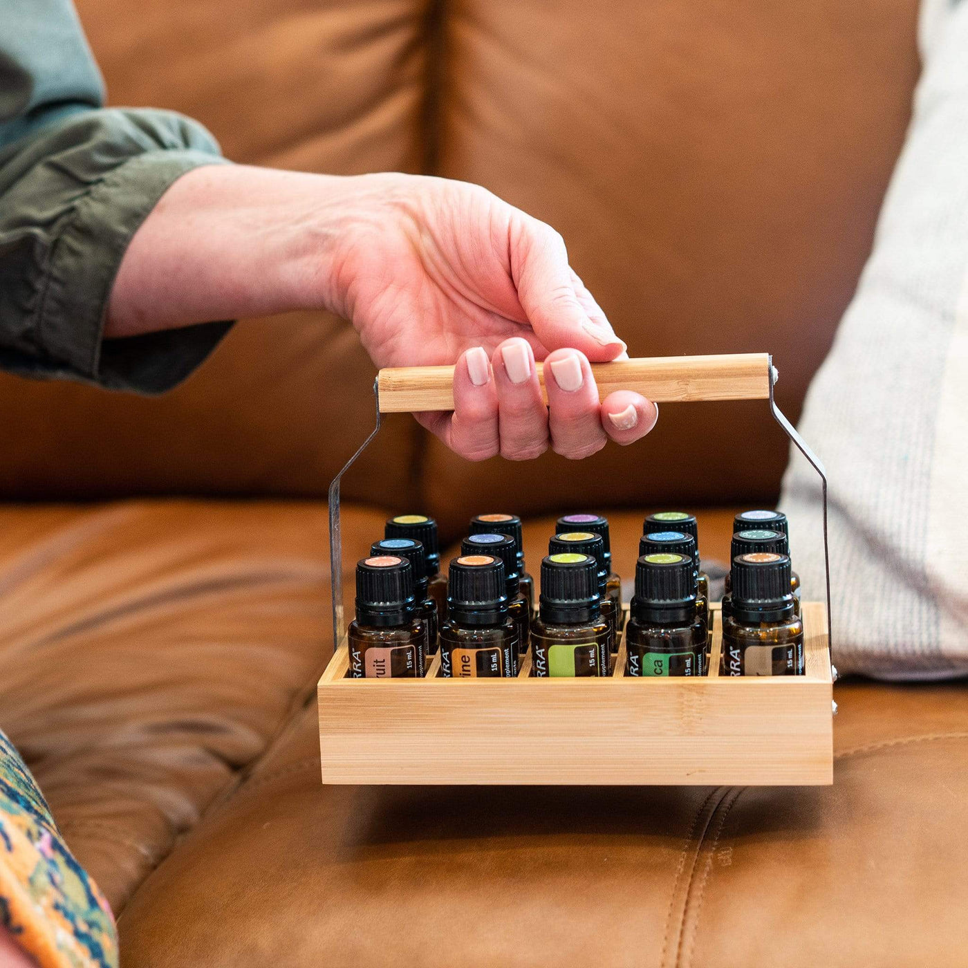 Bamboo Essential Oil Caddy - Oil Life Canada - Canada's Best Essential Oil Supplies
