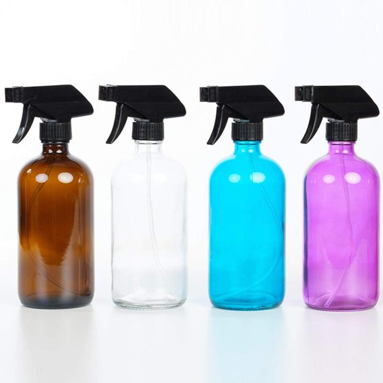 480ml (16 oz) Glass Trigger Sprayer Bottle - Amber 2Pk - Oil Life Canada - Canada's Best Essential Oil Supplies