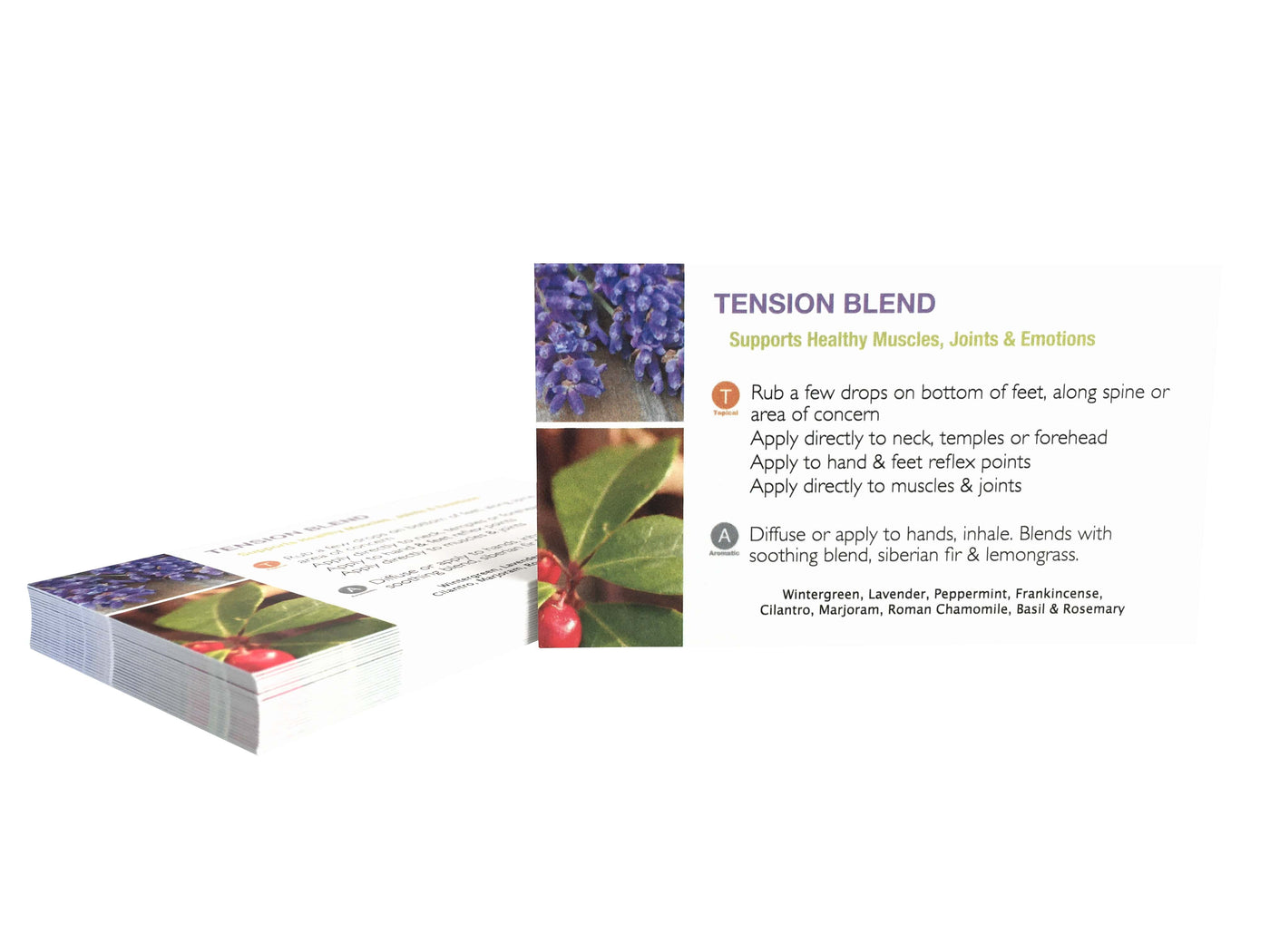Individual Essential Oil Cards - 25 Cards in Each - Oil Life Canada - Canada's Best Essential Oil Supplies