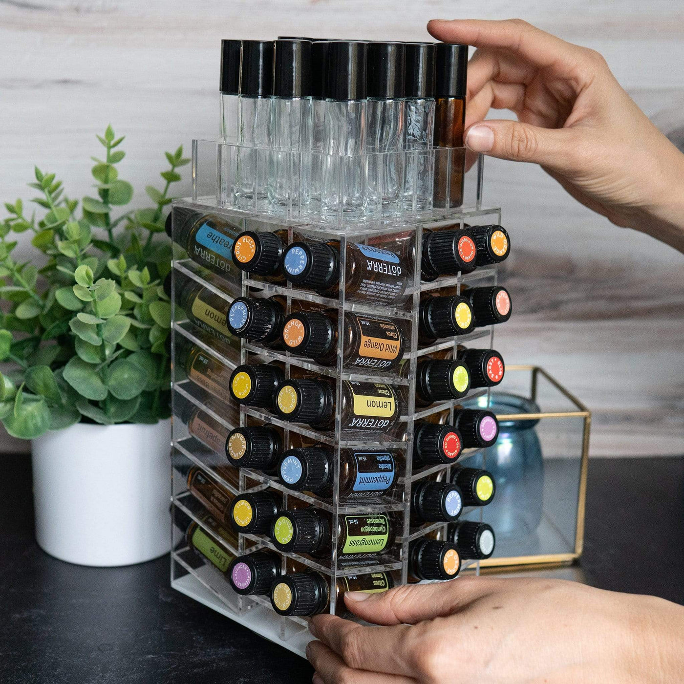 Acrylic Essential Oil Rotating Rack - Oil Life Canada - Canada's Best Essential Oil Supplies