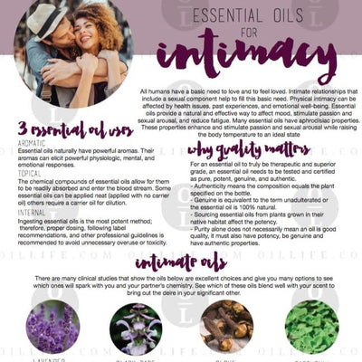 Essential Oils for Intimacy (25pk) - Oil Life Canada - Canada's Best Essential Oil Supplies